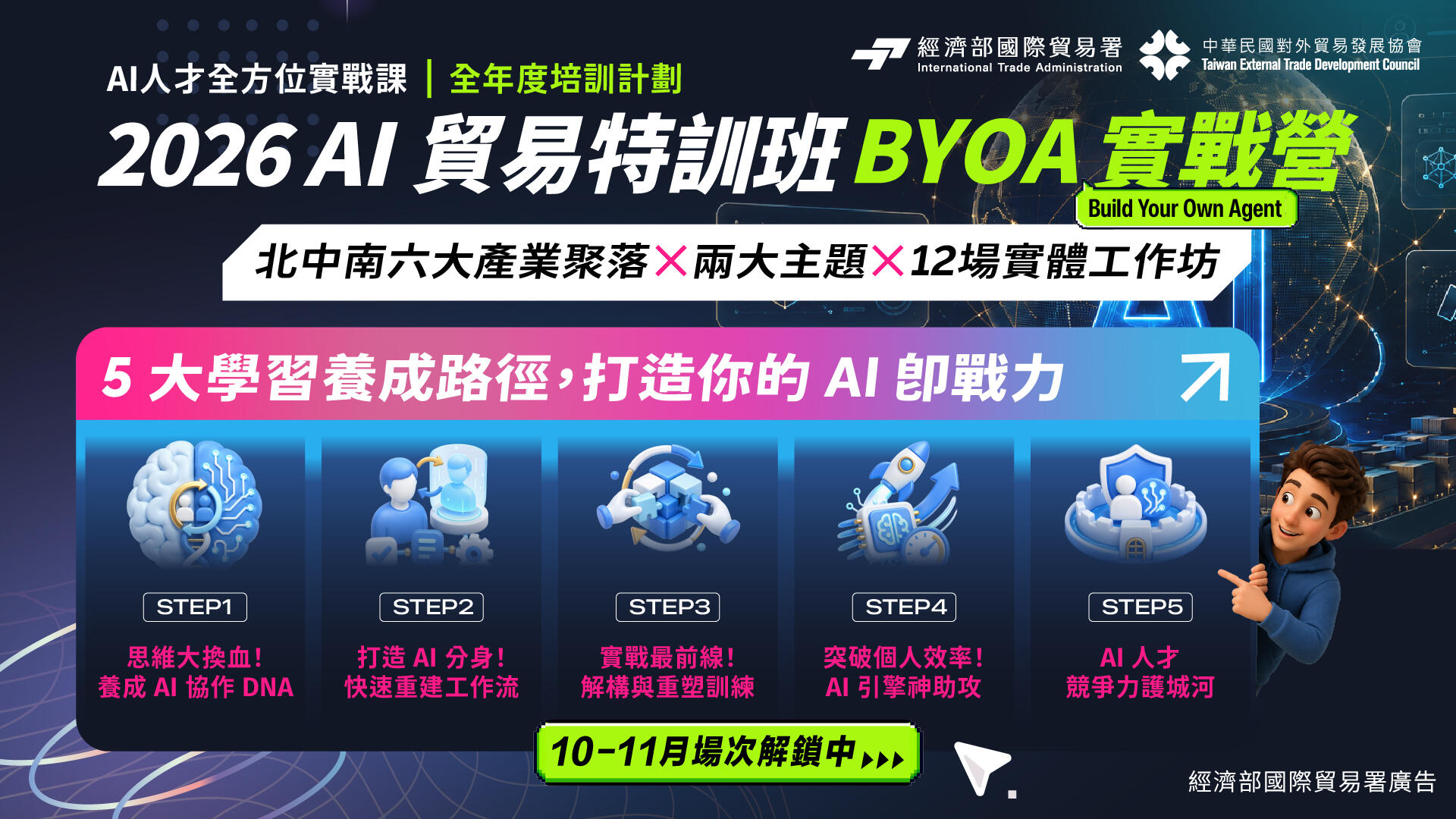  5 大學習養成路徑！BYOA實戰營有效破解AI FOMO▶2小時學會AI時代人才工作升級法